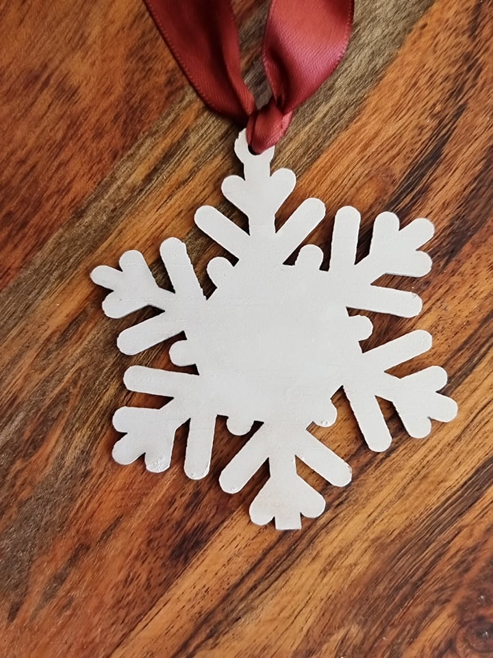 Blank Snowflake Tree Ornament - Design Hut