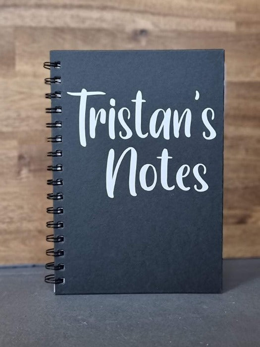 Personalised A5 Spiral Notebook - Design Hut - Custom Design "Tristian's Notes"