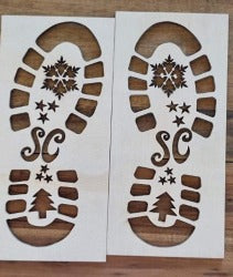 Santa Footprint Stencil - Design Hut Mandurah