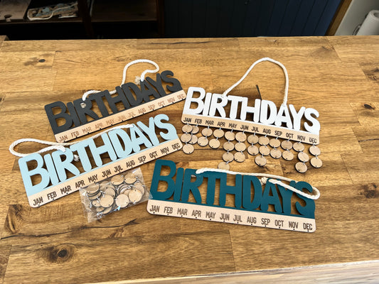 Wooden Birthday Calendar - Design Hut