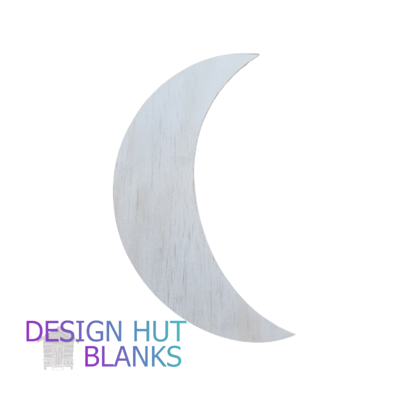 Large Wooden Crescent Moon Blank | Design Hut