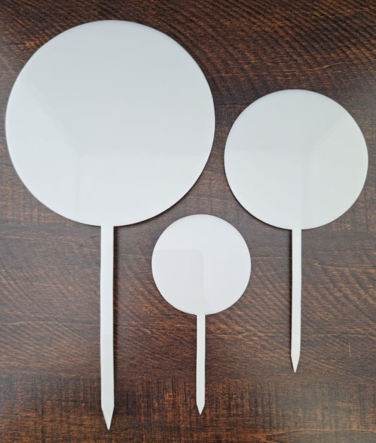 Blank Round Acrylic Cake Topper