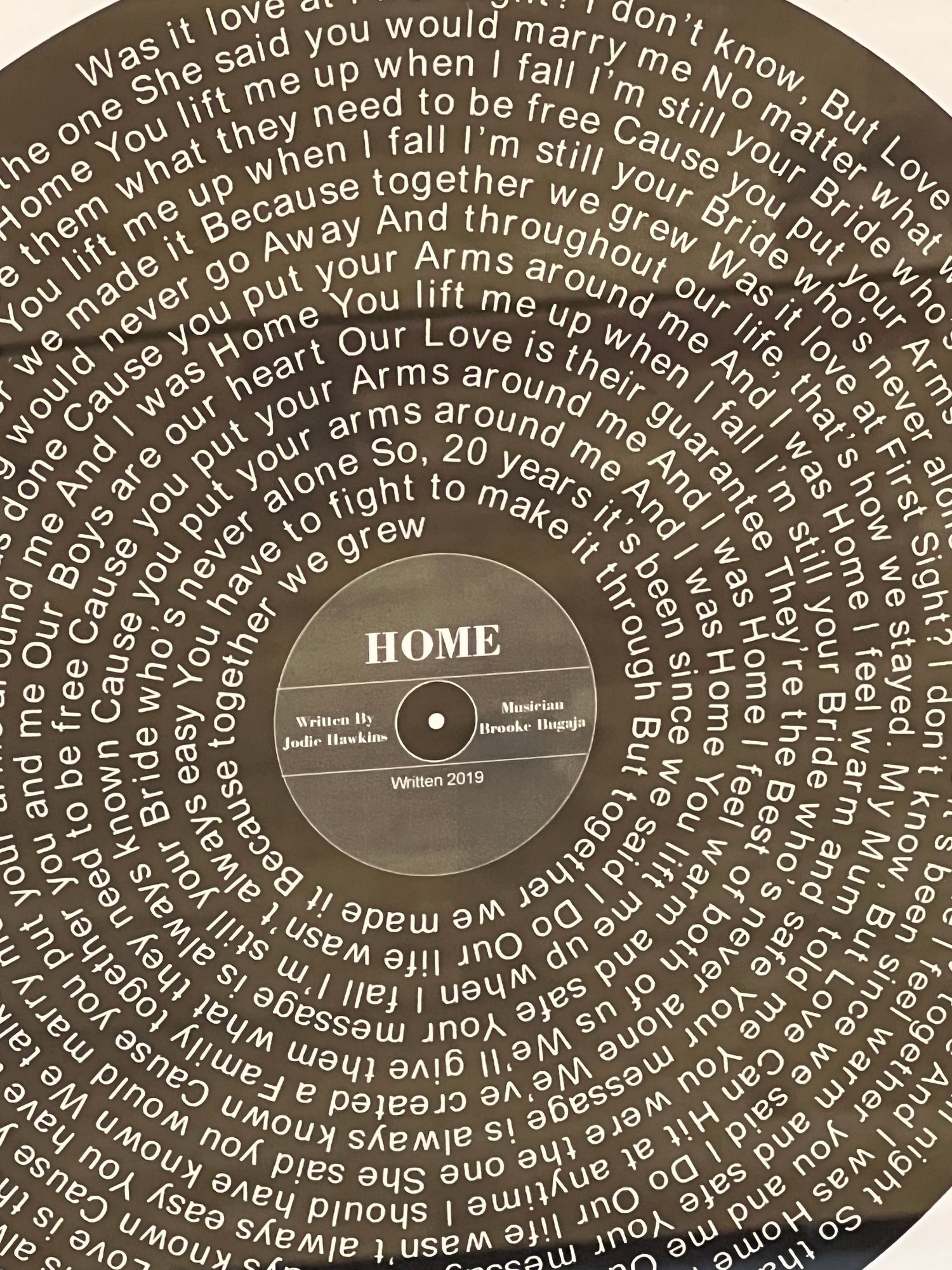 Spiral Song Lyrics Custom Print Retro Record Poster - Design Hut